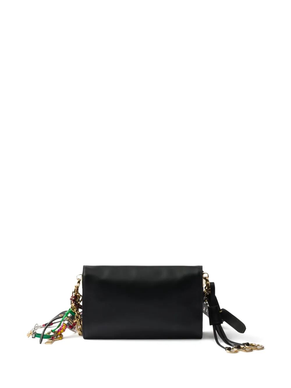 Prada Women Prada Soft Sound Small Leather Shoulder Bag With Charms PRADA