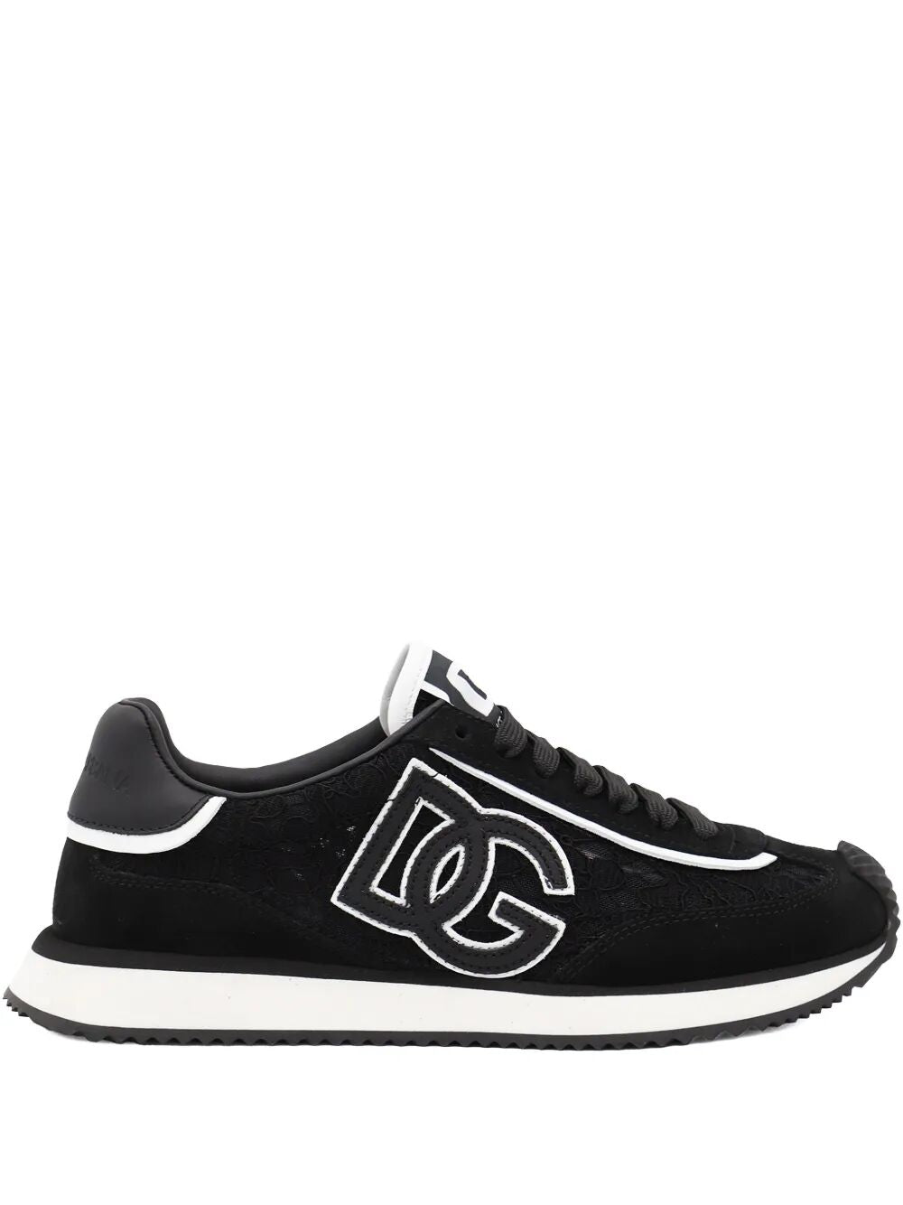 Dolce & Gabbana Women Dg Cushion Lace-Detailed Suede Sneakers DOLCE & GABBANA