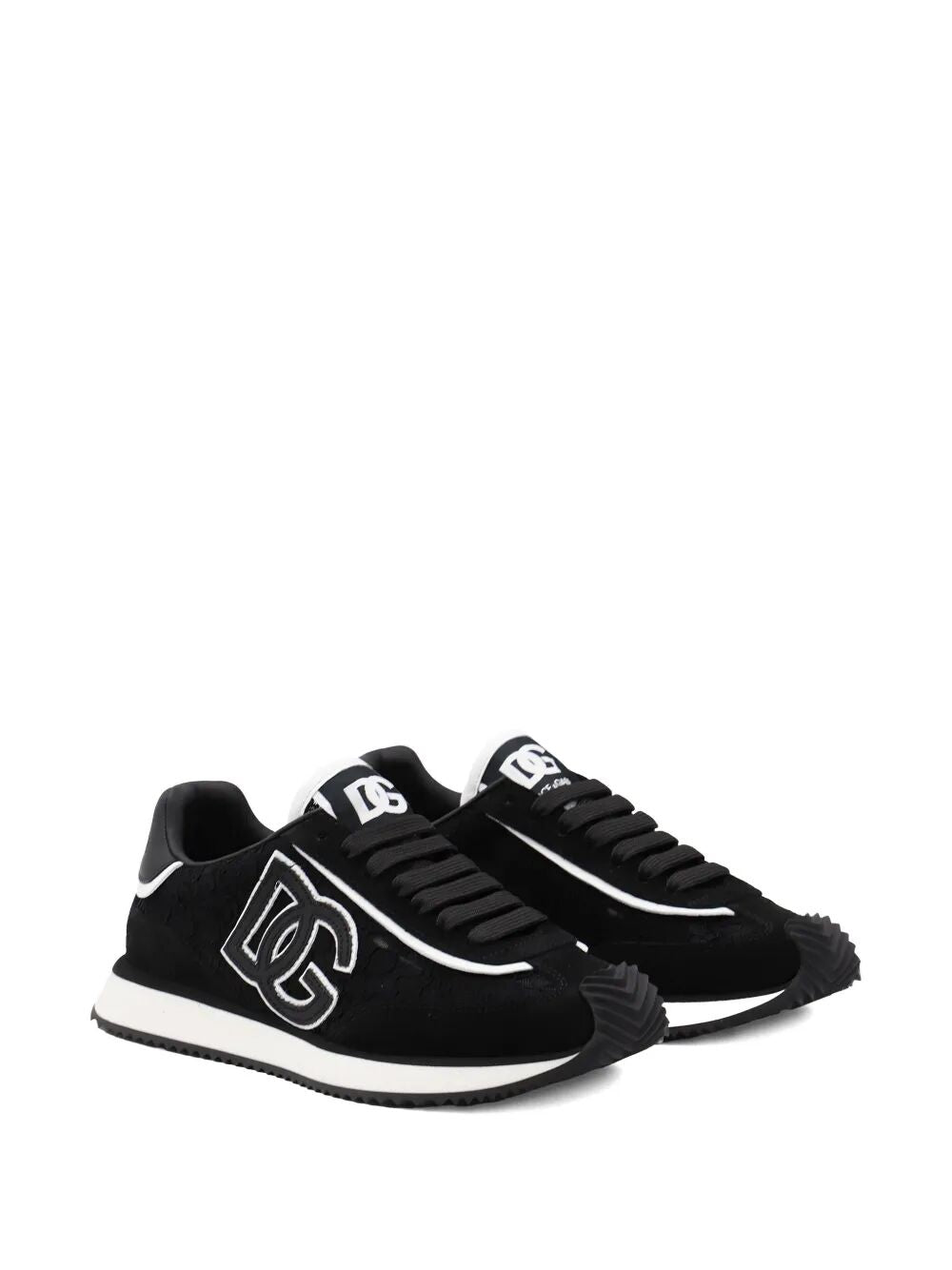 Dolce & Gabbana Women Dg Cushion Lace-Detailed Suede Sneakers DOLCE & GABBANA