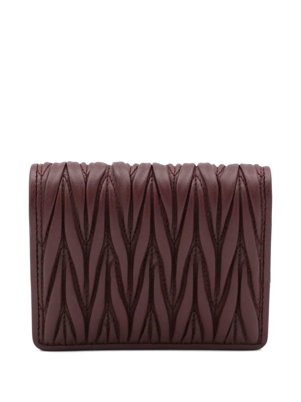 Miu Miu Women Small Matelassé Nappa Leather Wallet With Snap Closure MIU MIU