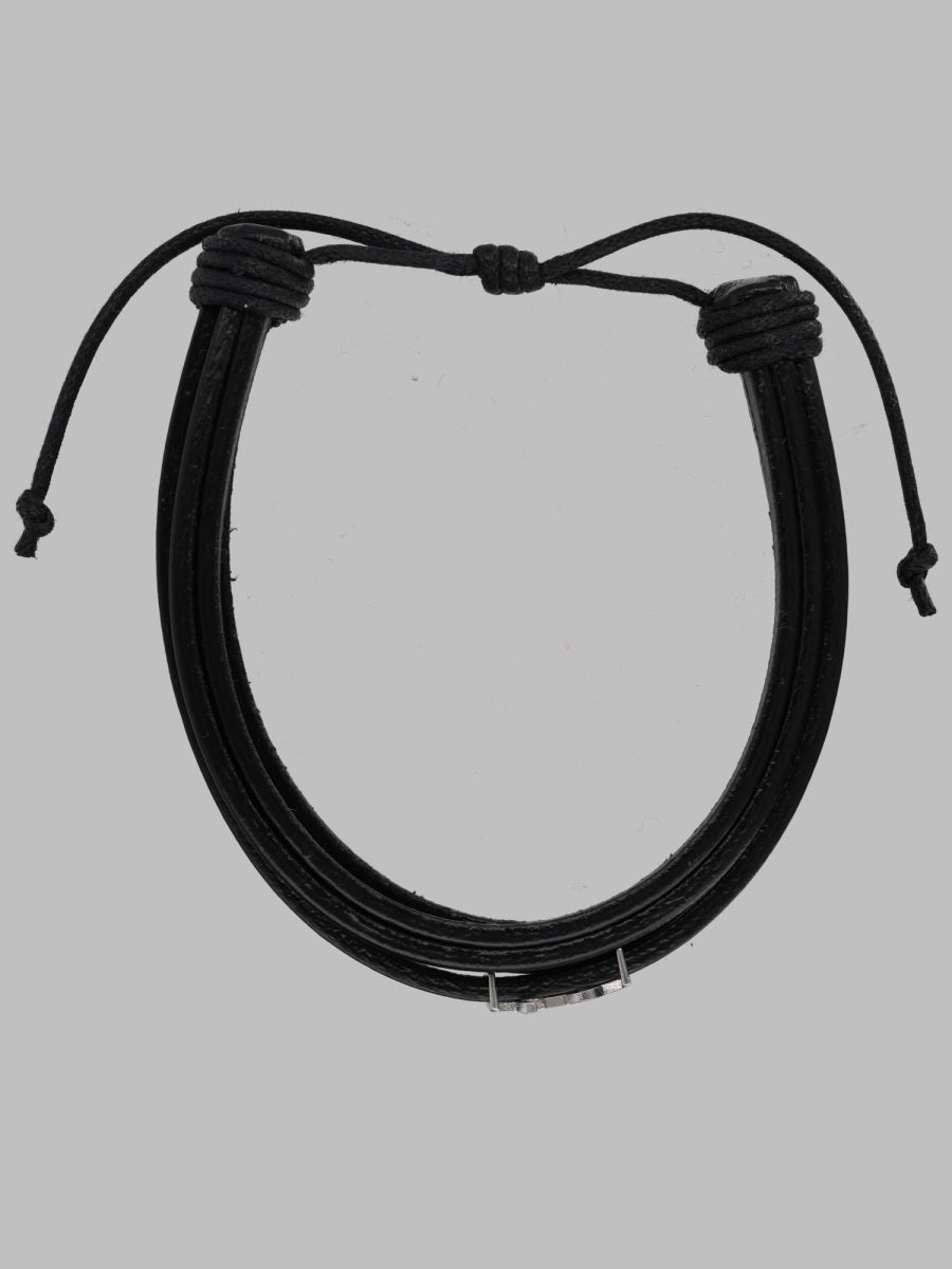 Saint Laurent Men Bracciale Cassandre In Pelle SAINT LAURENT