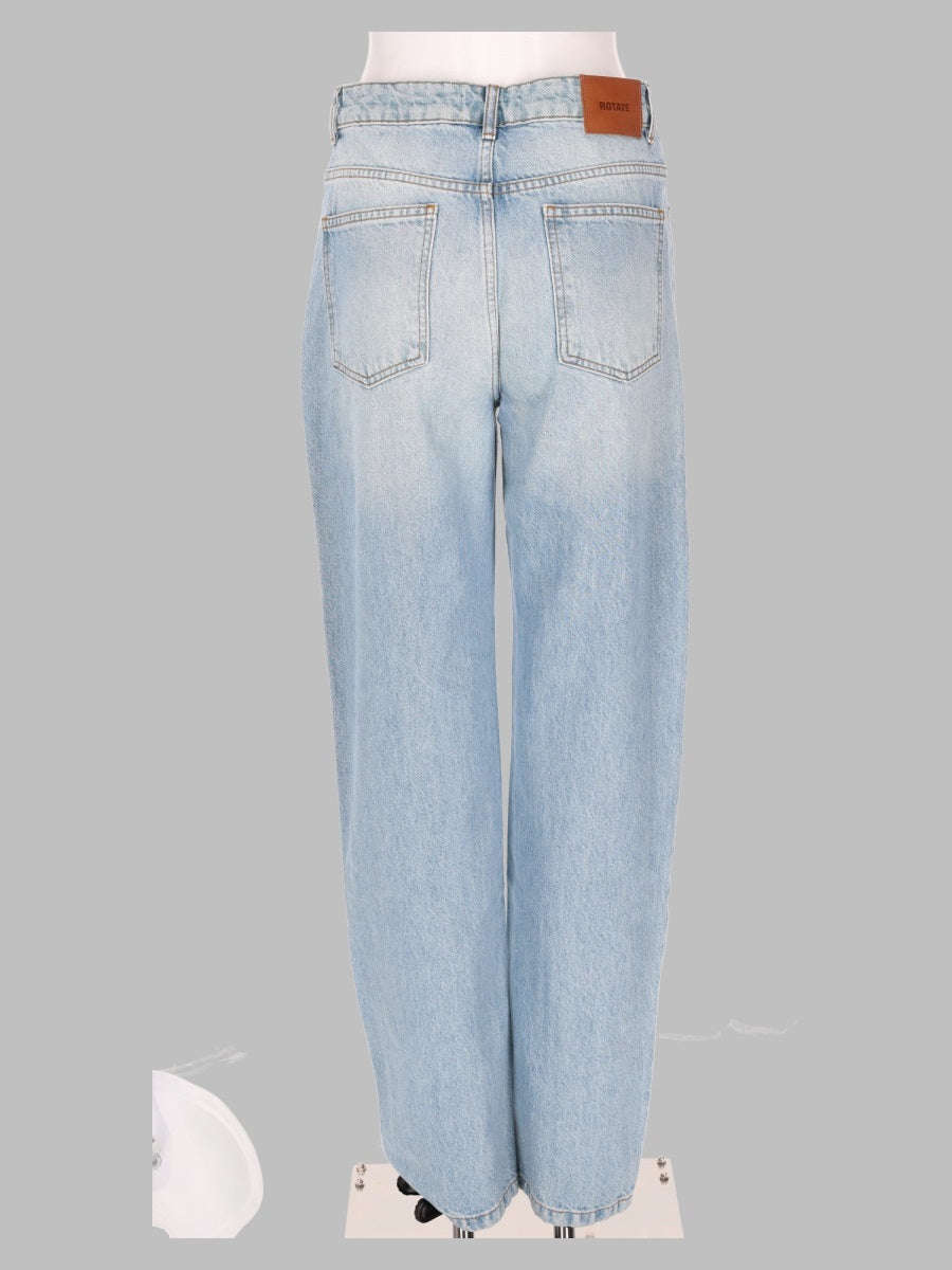 Rotate Women Jeans Dritto In Denim Con Zip ROTATE