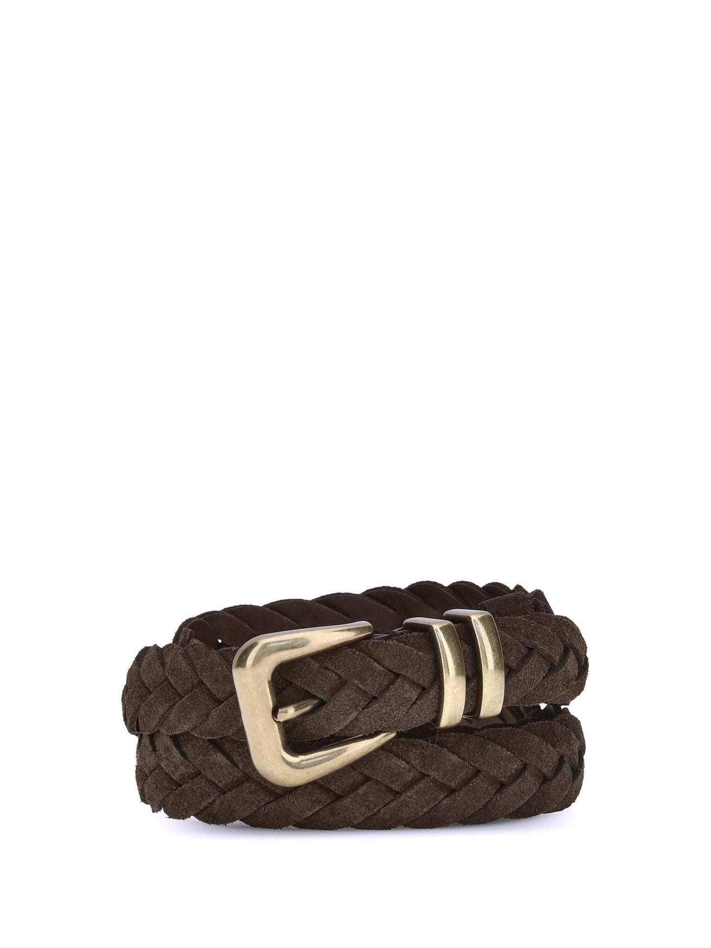 Brunello Cucinelli Men Leather Woven Belt BRUNELLO CUCINELLI