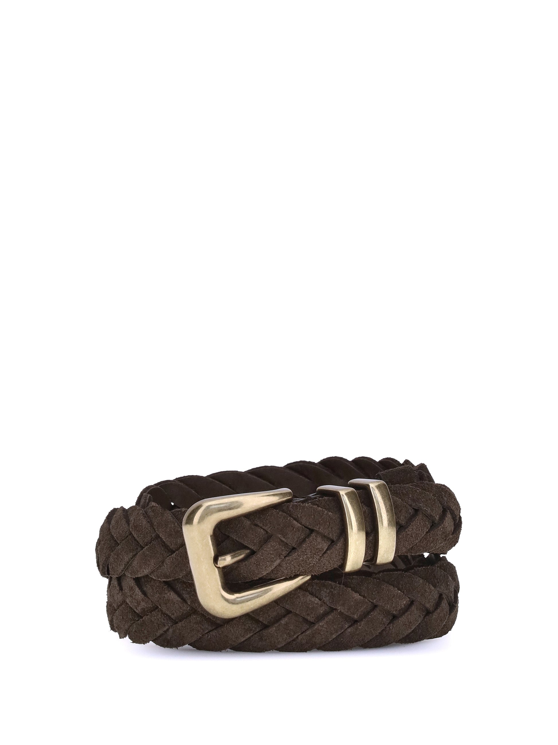 Brunello Cucinelli Men Leather Woven Belt BRUNELLO CUCINELLI