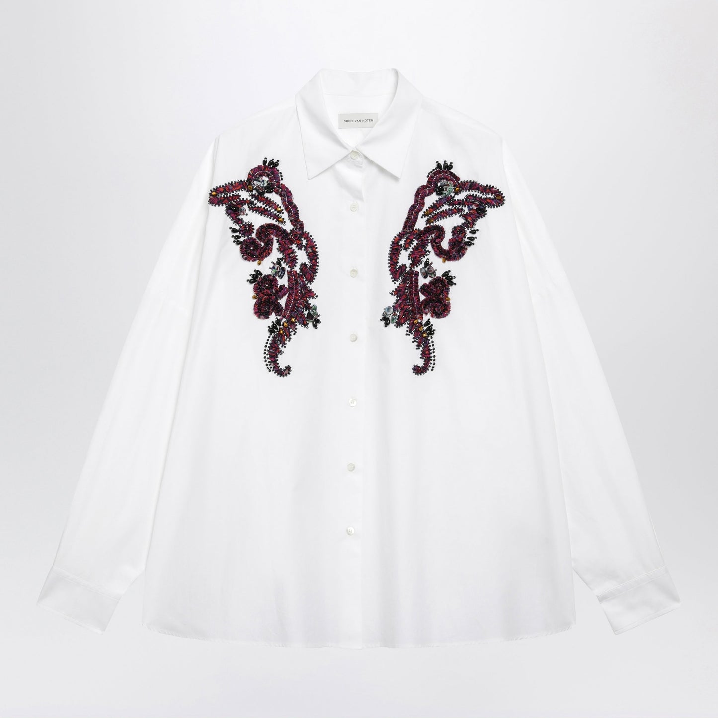 Dries Van Noten White Embroidered Cotton Shirt Women DRIES VAN NOTEN