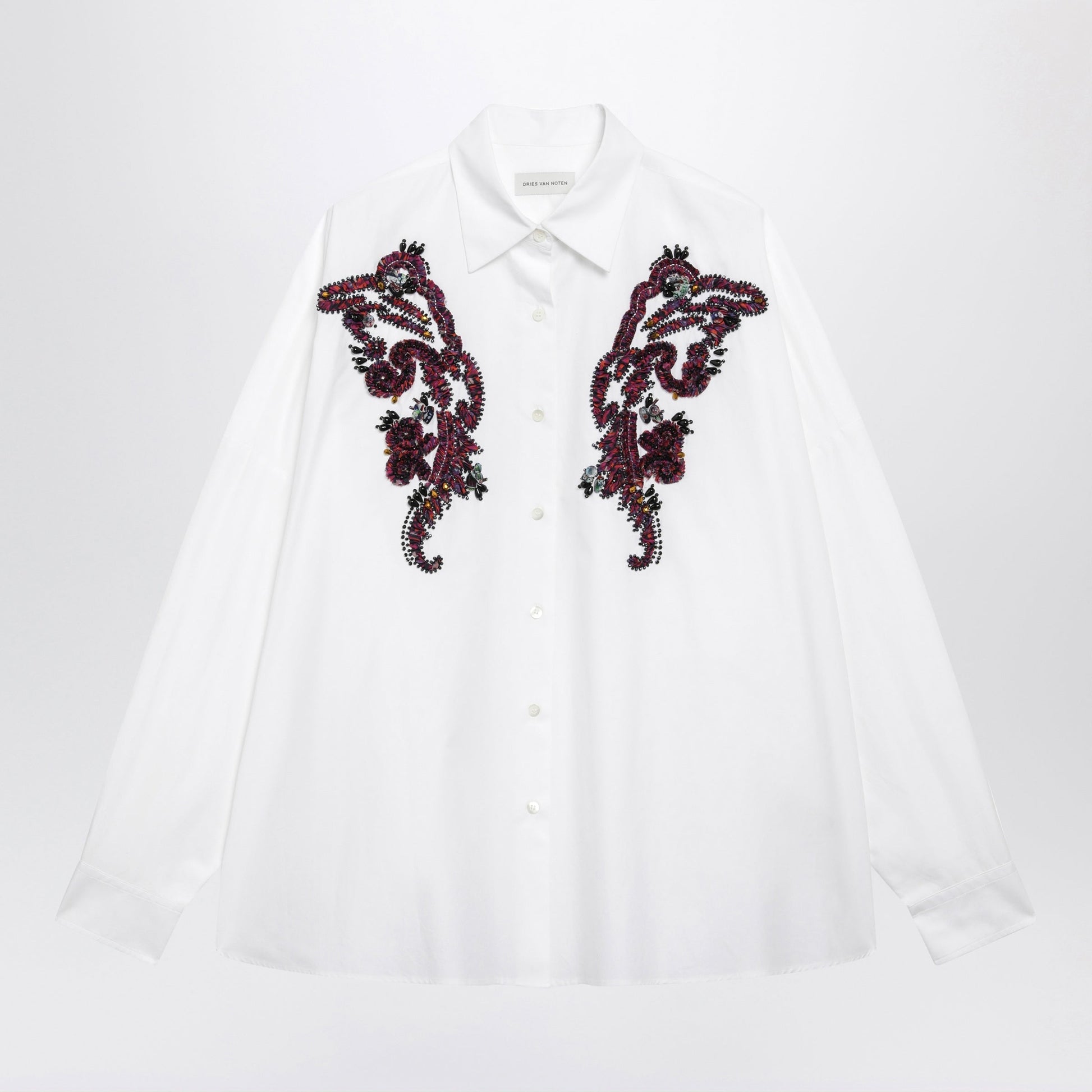 Dries Van Noten White Embroidered Cotton Shirt Women DRIES VAN NOTEN