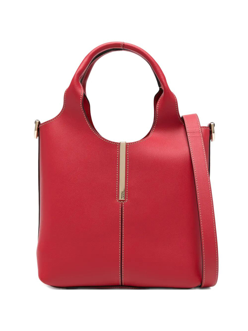 Tod's Women Leather Mini Tote Bag With Branded Metal Bar Accessory TOD'S