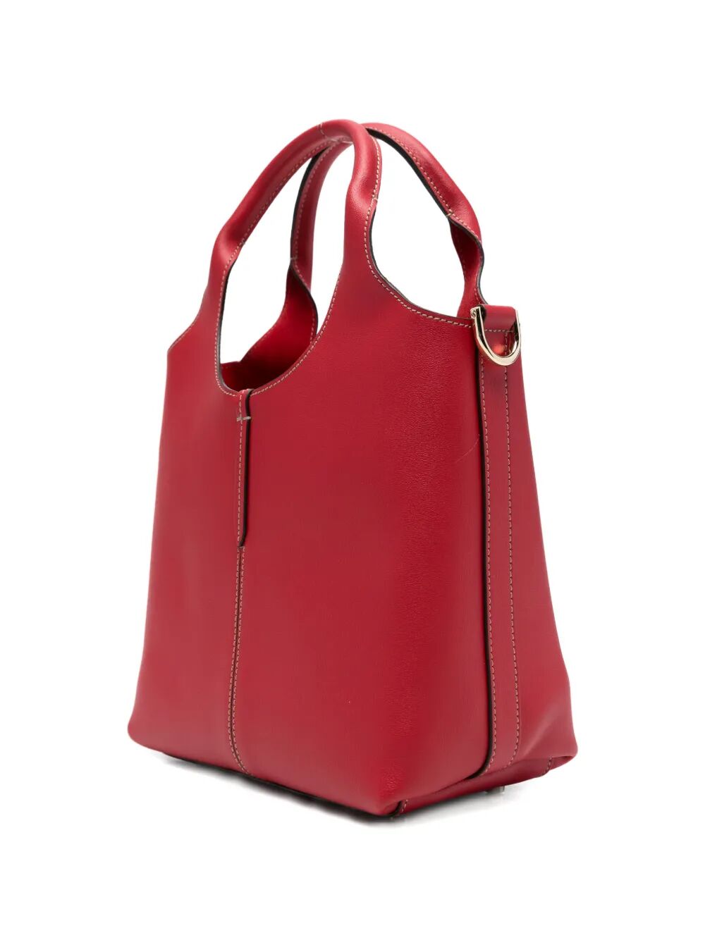 Tod's Women Leather Mini Tote Bag With Branded Metal Bar Accessory TOD'S