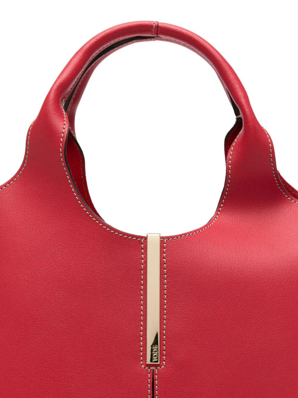 Tod's Women Leather Mini Tote Bag With Branded Metal Bar Accessory TOD'S