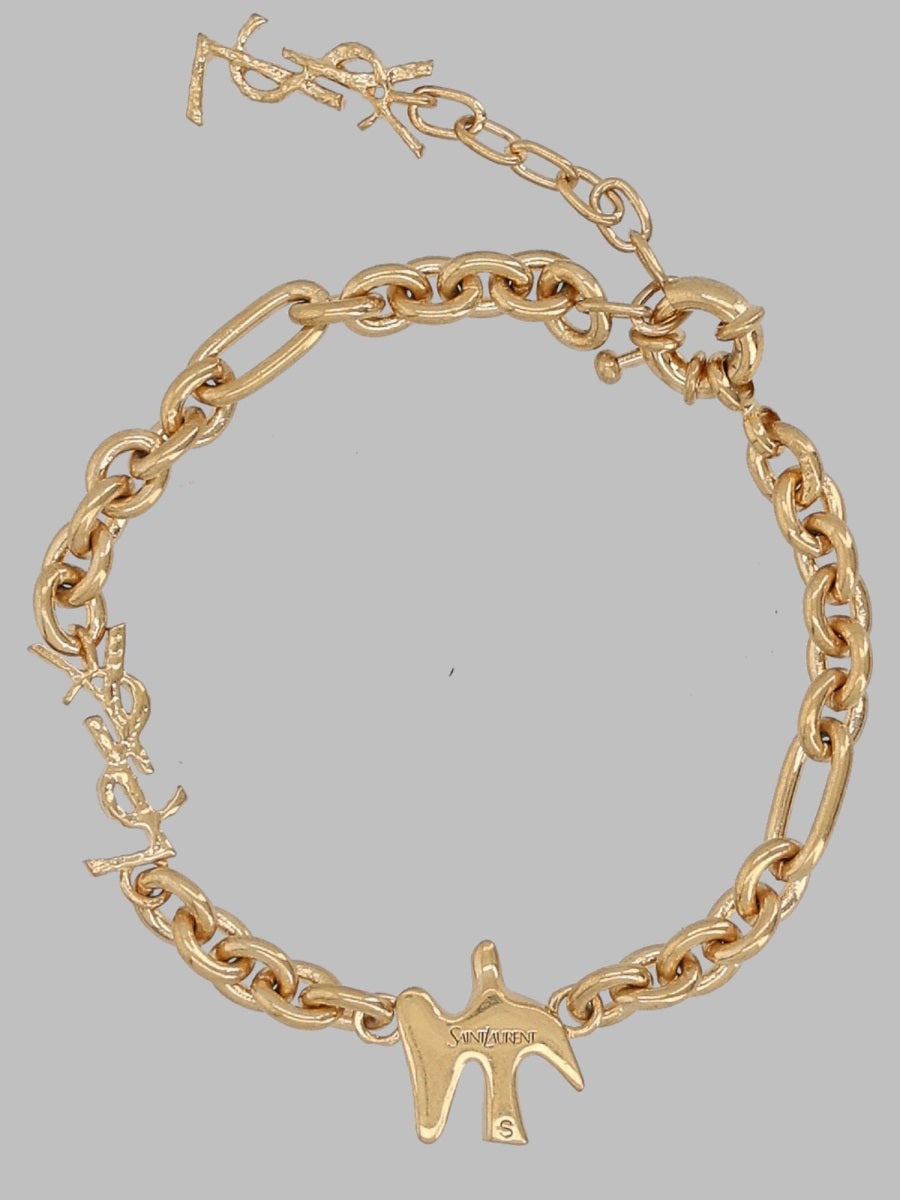 Saint Laurent Women Bracciale Con Colomba E Cassandre SAINT LAURENT
