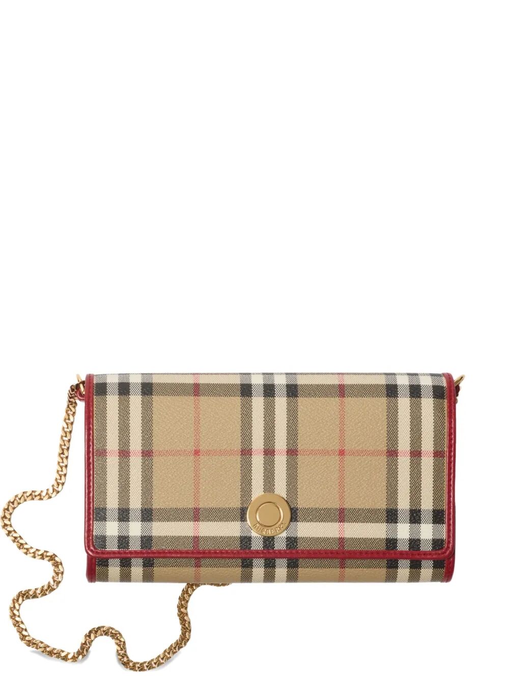 Burberry Women Check Chain Strap Wallet BURBERRY