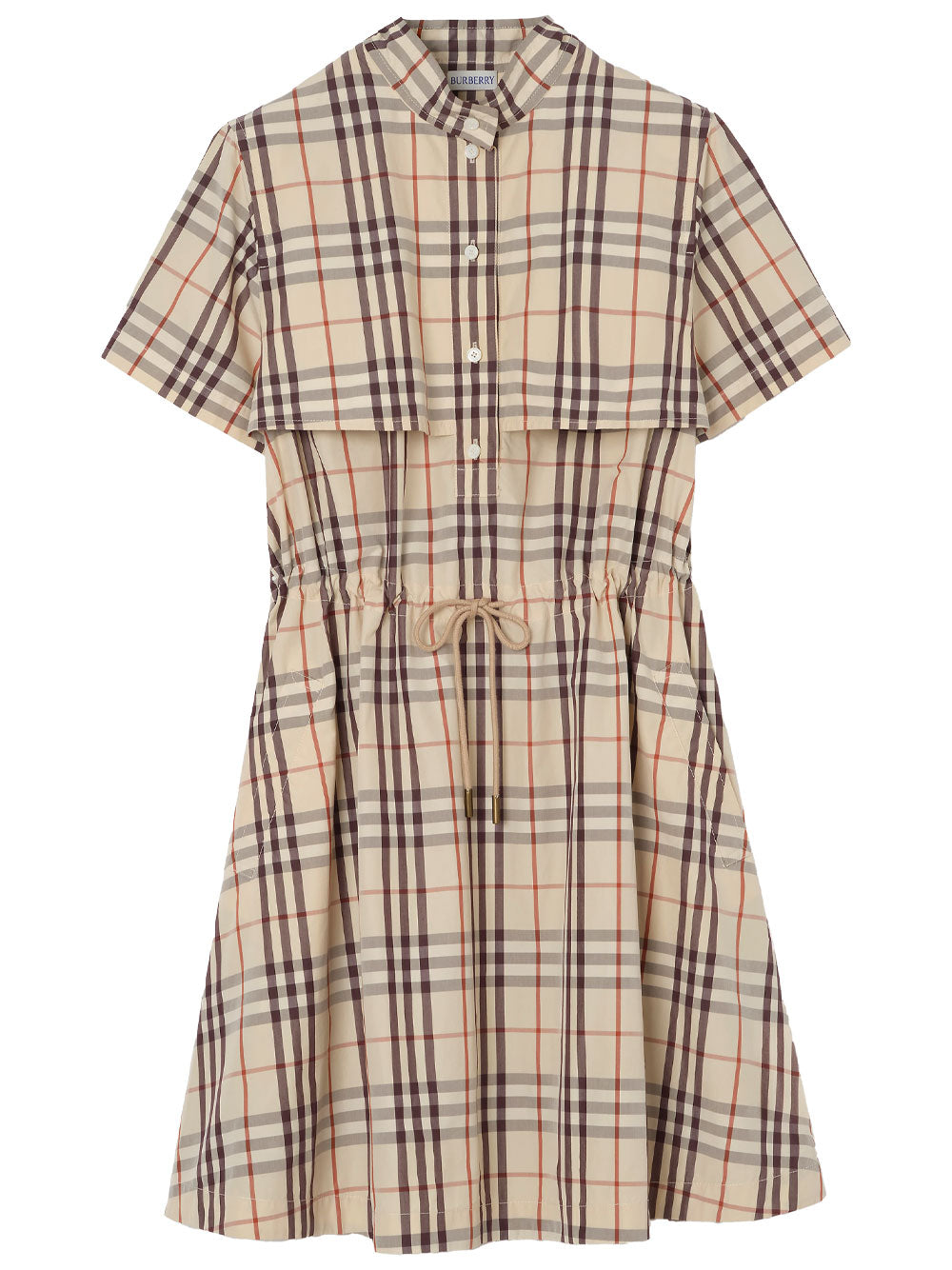 Burberry Women Check Cotton Short-Sleeved Dress BURBERRY