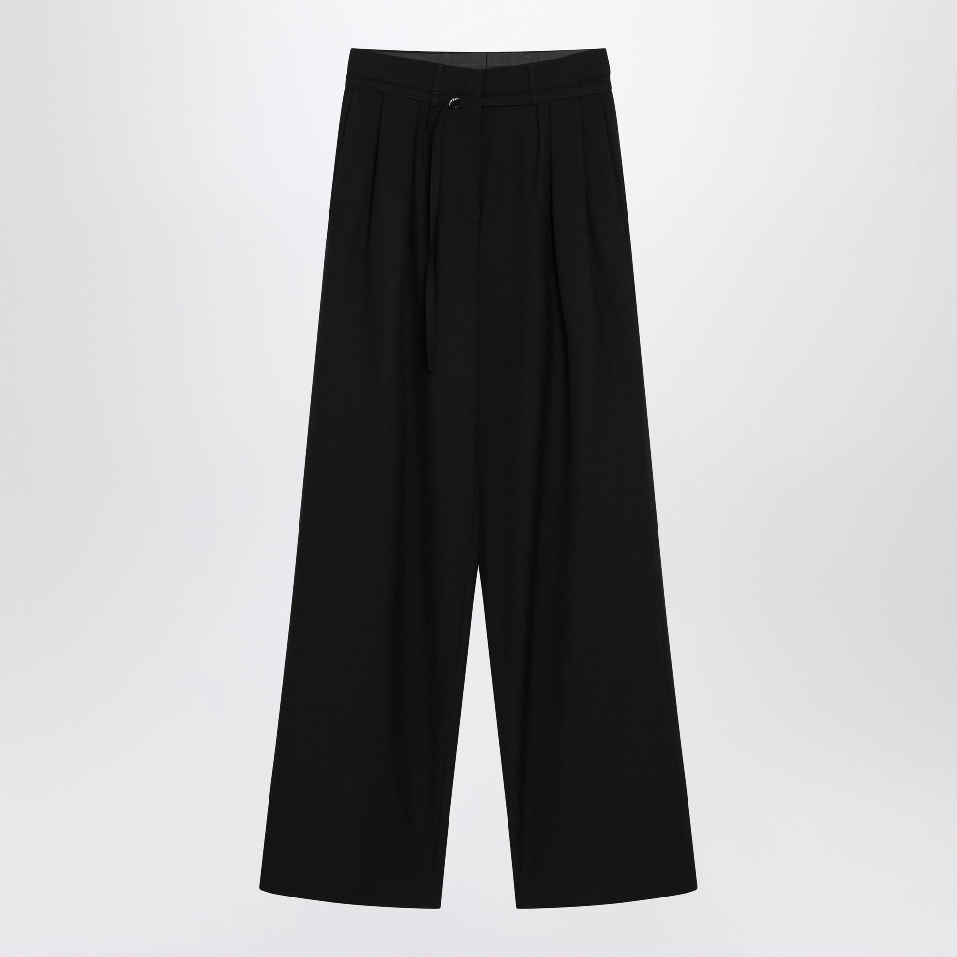 Dries Van Noten Black Pleated Wool Trousers Women DRIES VAN NOTEN