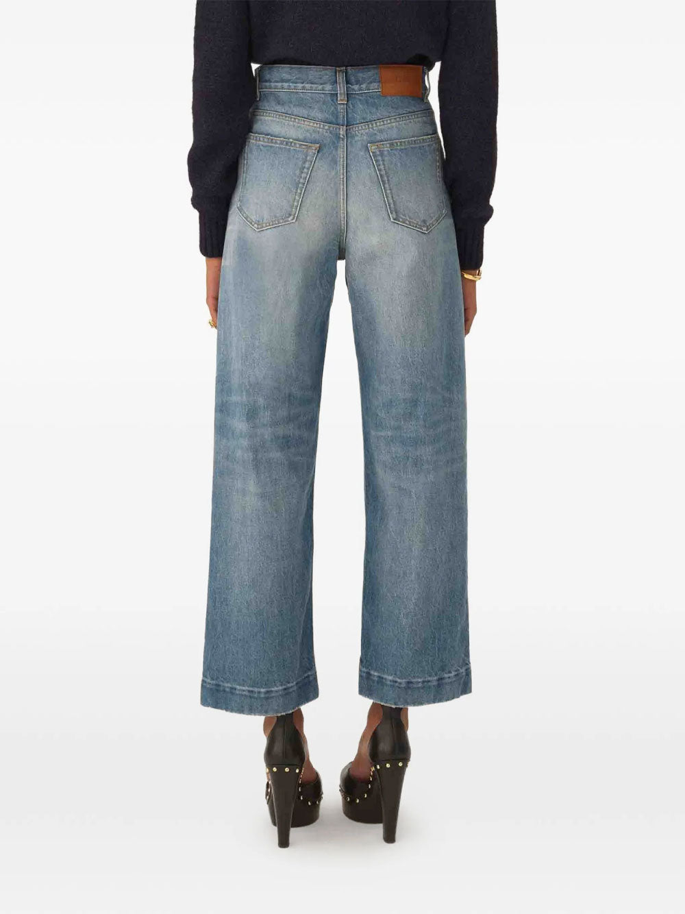 Chloe Women High-Rise Cropped Denim Jeans CHLOE