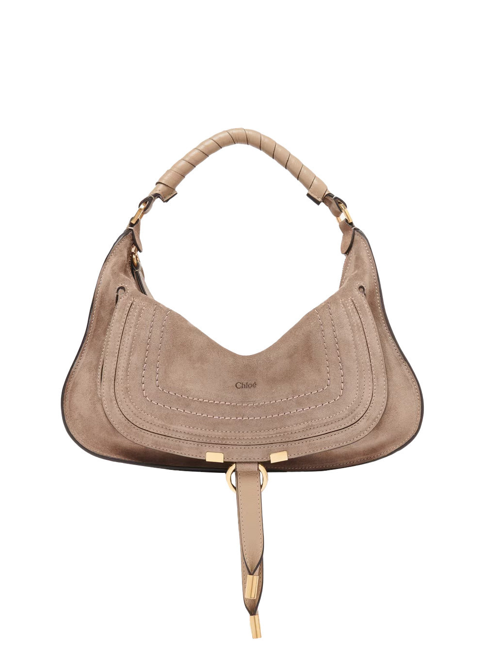 Chloe Women Small Marcie Shoulder Bag In Suede Leather CHLOE