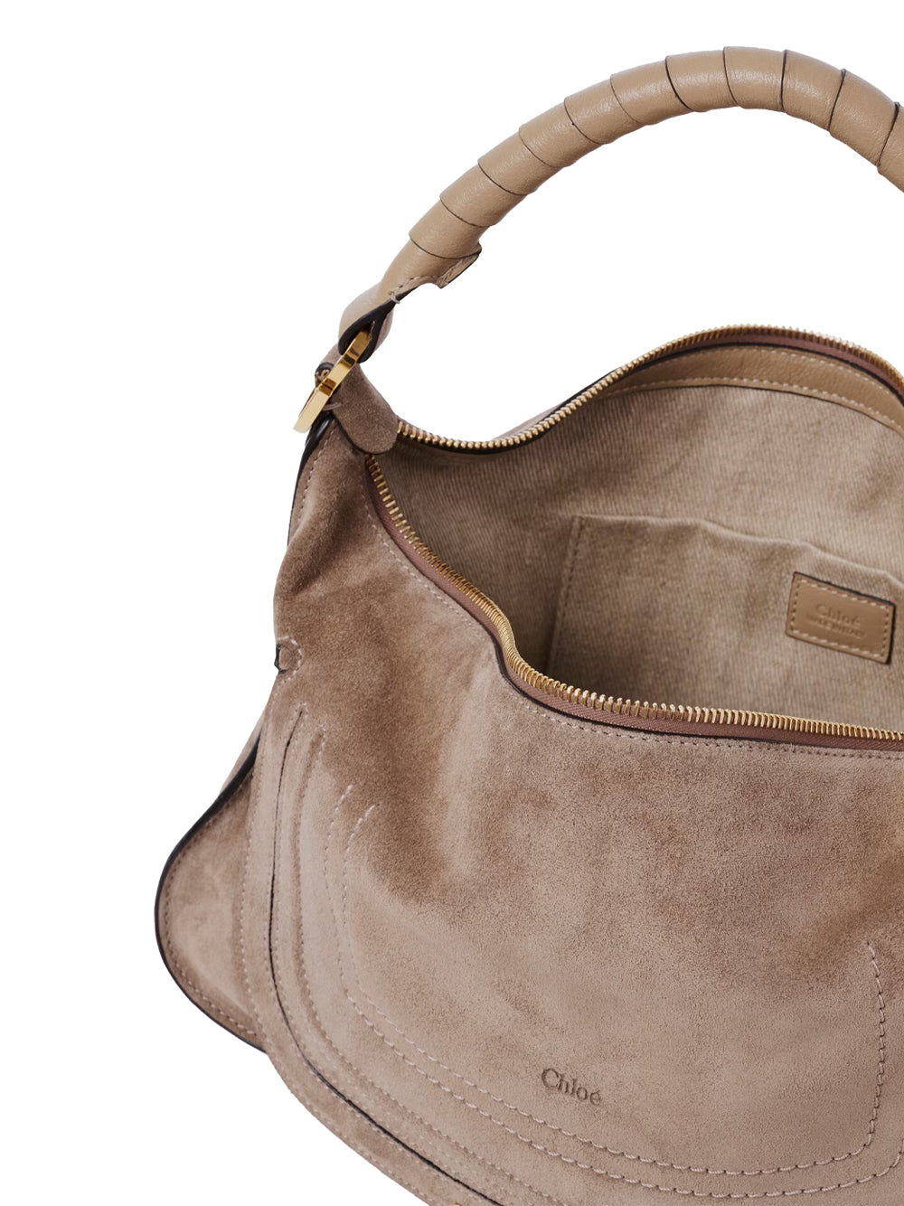Chloe Women Small Marcie Shoulder Bag In Suede Leather CHLOE