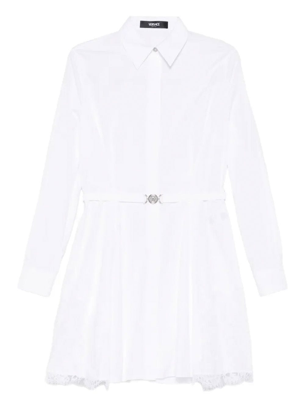 Versace Women Belted Cotton Shirt Dress VERSACE