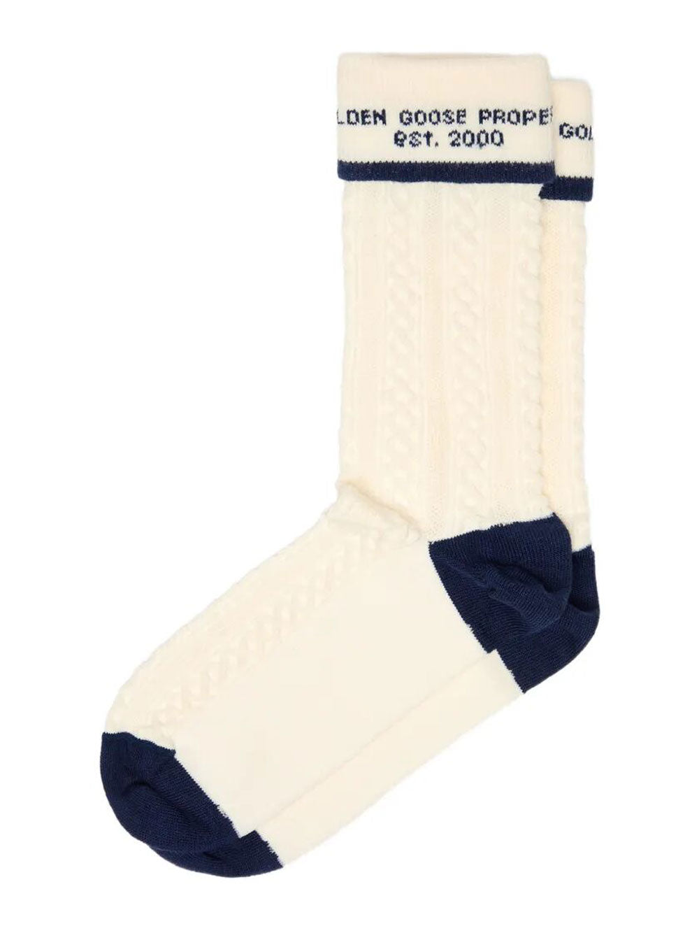 Woven Embroidery Socks With Turn-Up Women GOLDEN GOOSE