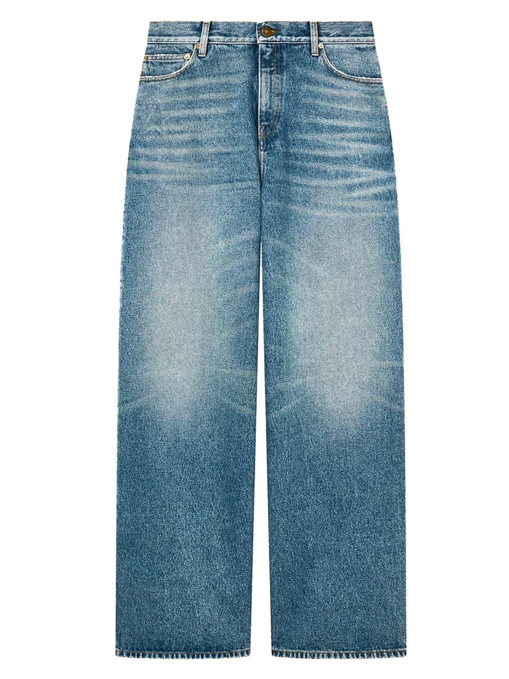 Golden Goose Women Stone-Washed Light Blue Denim Boyfriend Jeans GOLDEN GOOSE