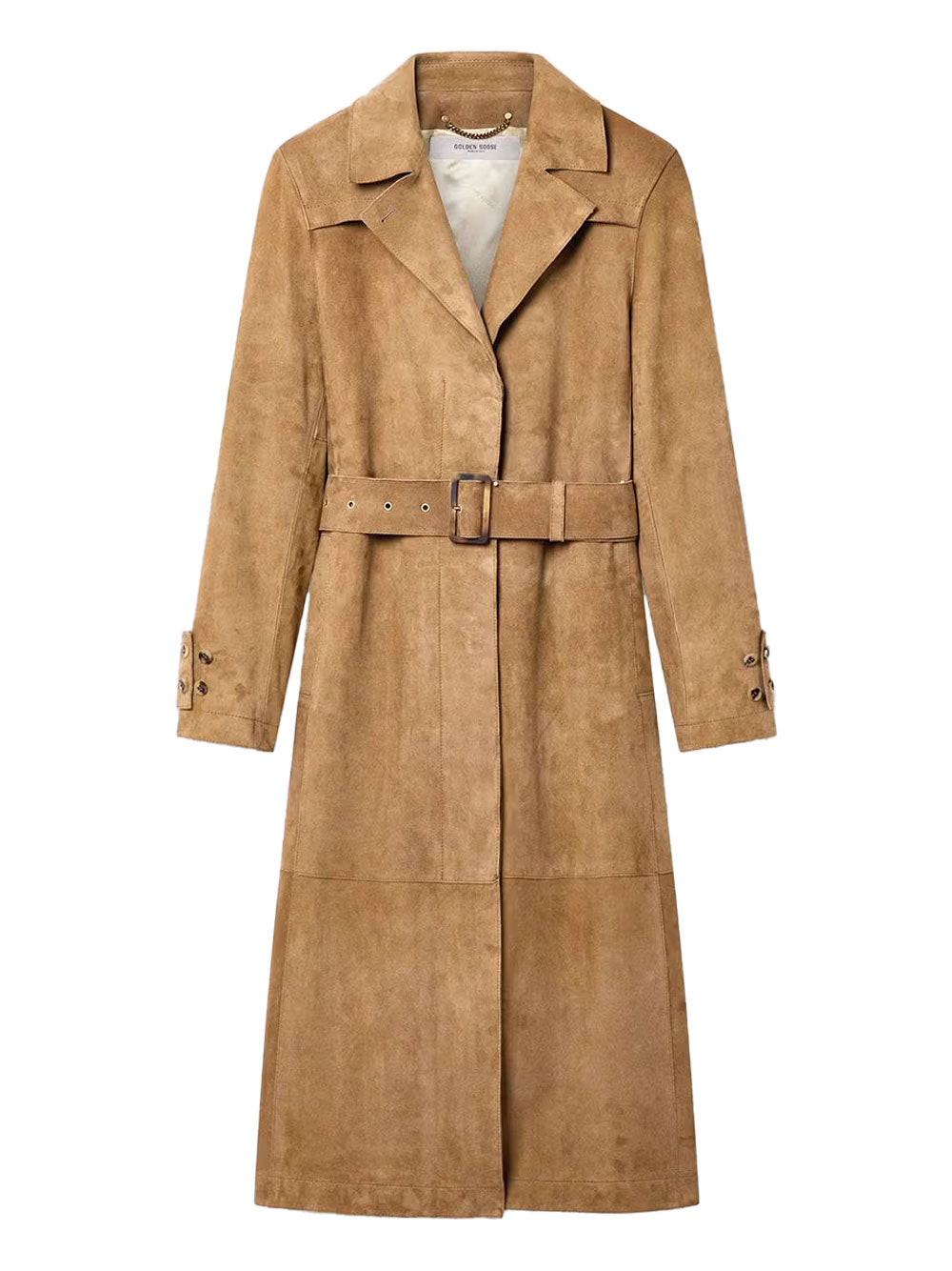 Golden Goose Women Waxed Treatment With Lived-In Effect Suede Trench Coat GOLDEN GOOSE