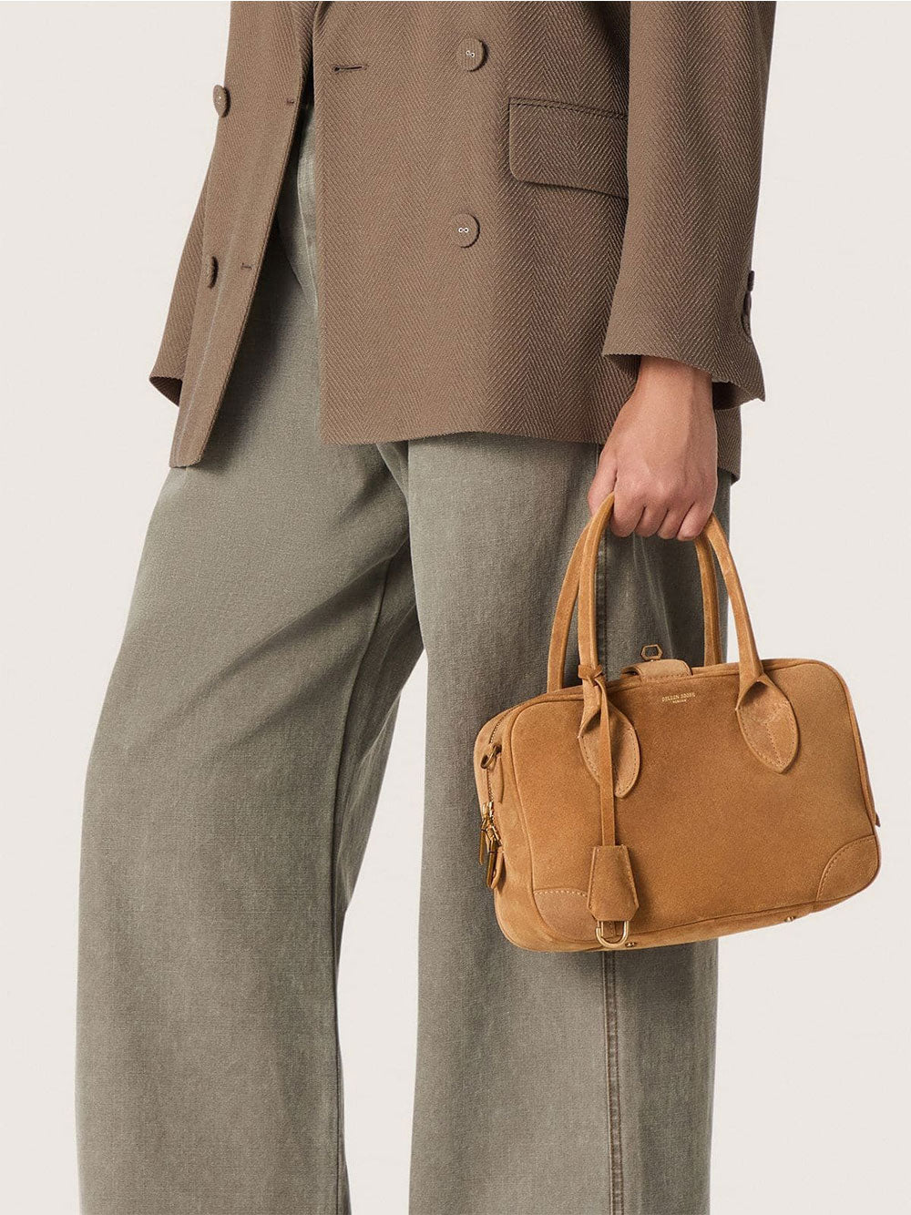 Golden Goose Women Vita Suede Bag With Gold Details GOLDEN GOOSE