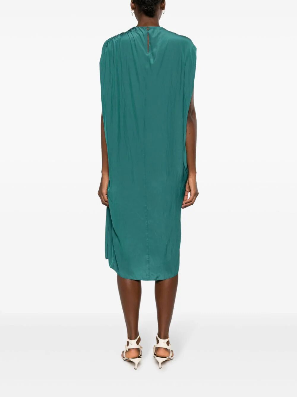 Lanvin Women Sleeveless Draped Knee Dress LANVIN