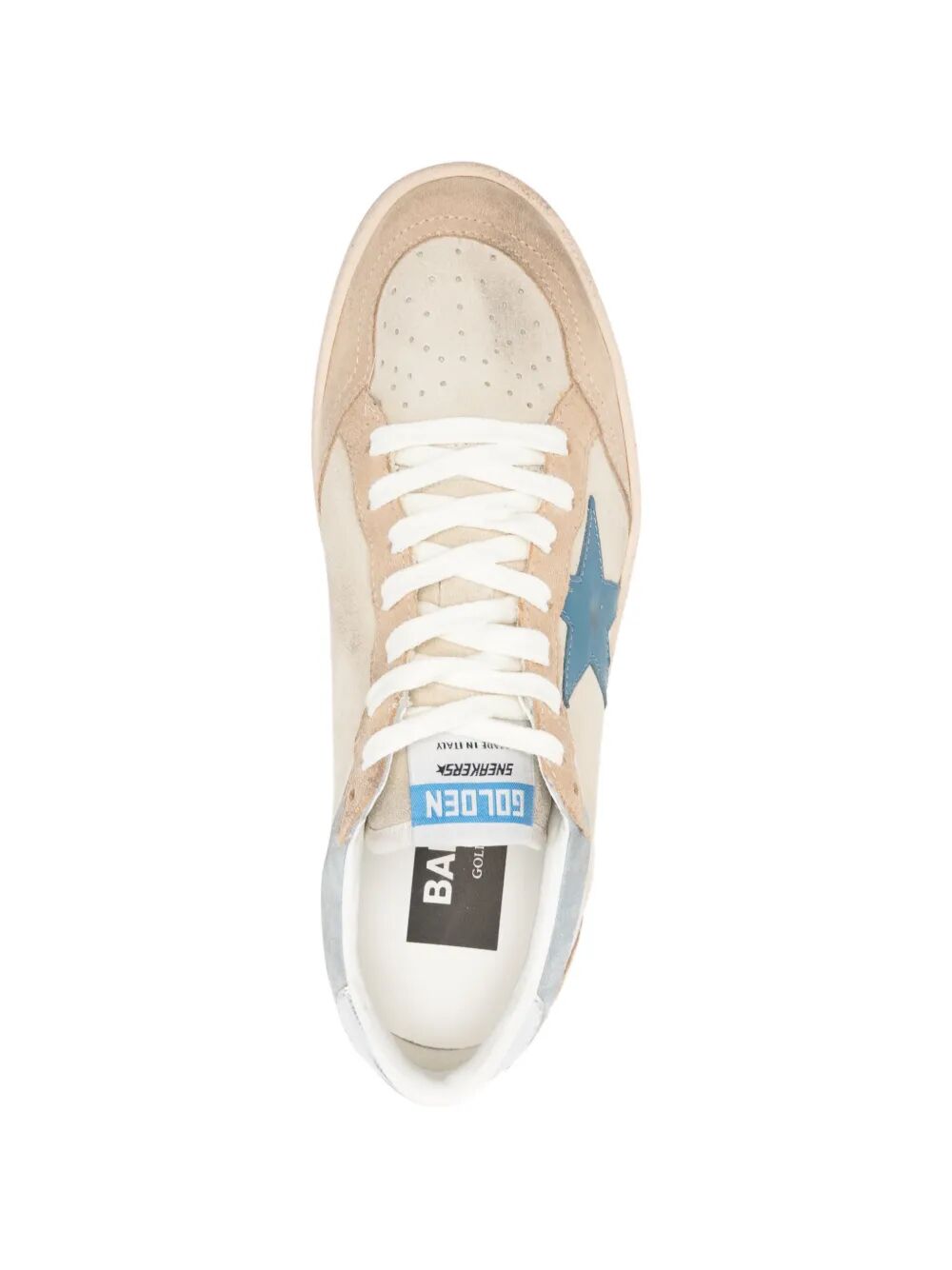 Golden Goose Women Ball Star Two-Tone Suede Sneakers With Laminated Leather Star GOLDEN GOOSE