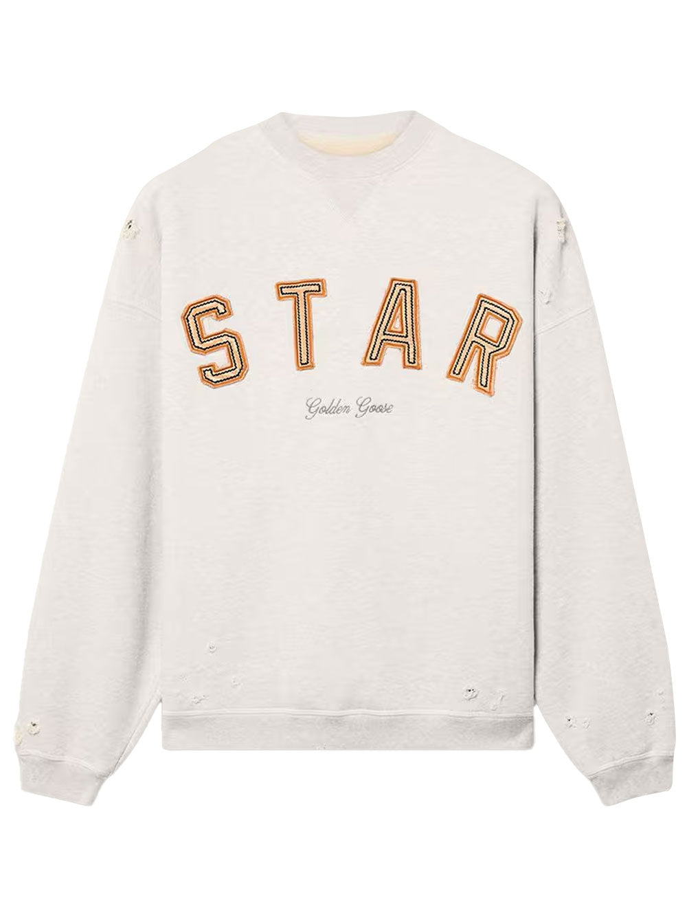 Golden Goose Men Melange Cotton Star Sweatshirt With Embroidery GOLDEN GOOSE