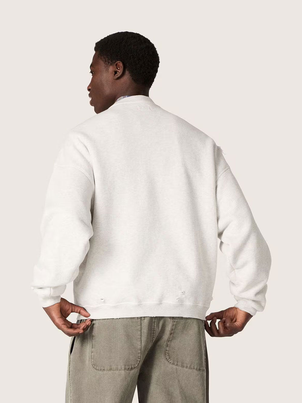 Golden Goose Men Melange Cotton Star Sweatshirt With Embroidery GOLDEN GOOSE