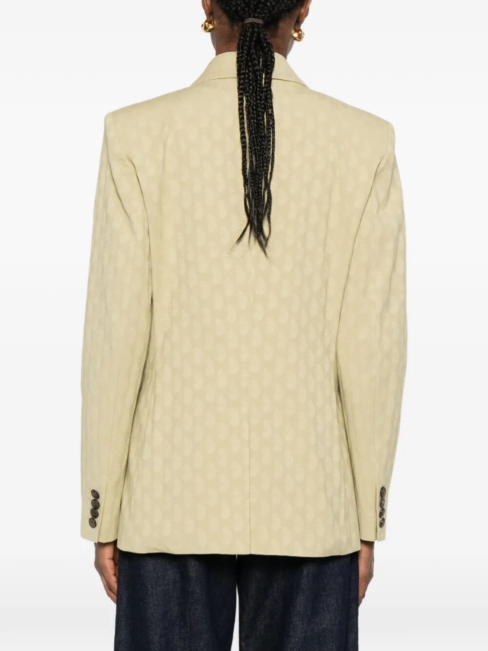 Etro Women Double-Breasted Fitted Paisley-Motif Blazer ETRO
