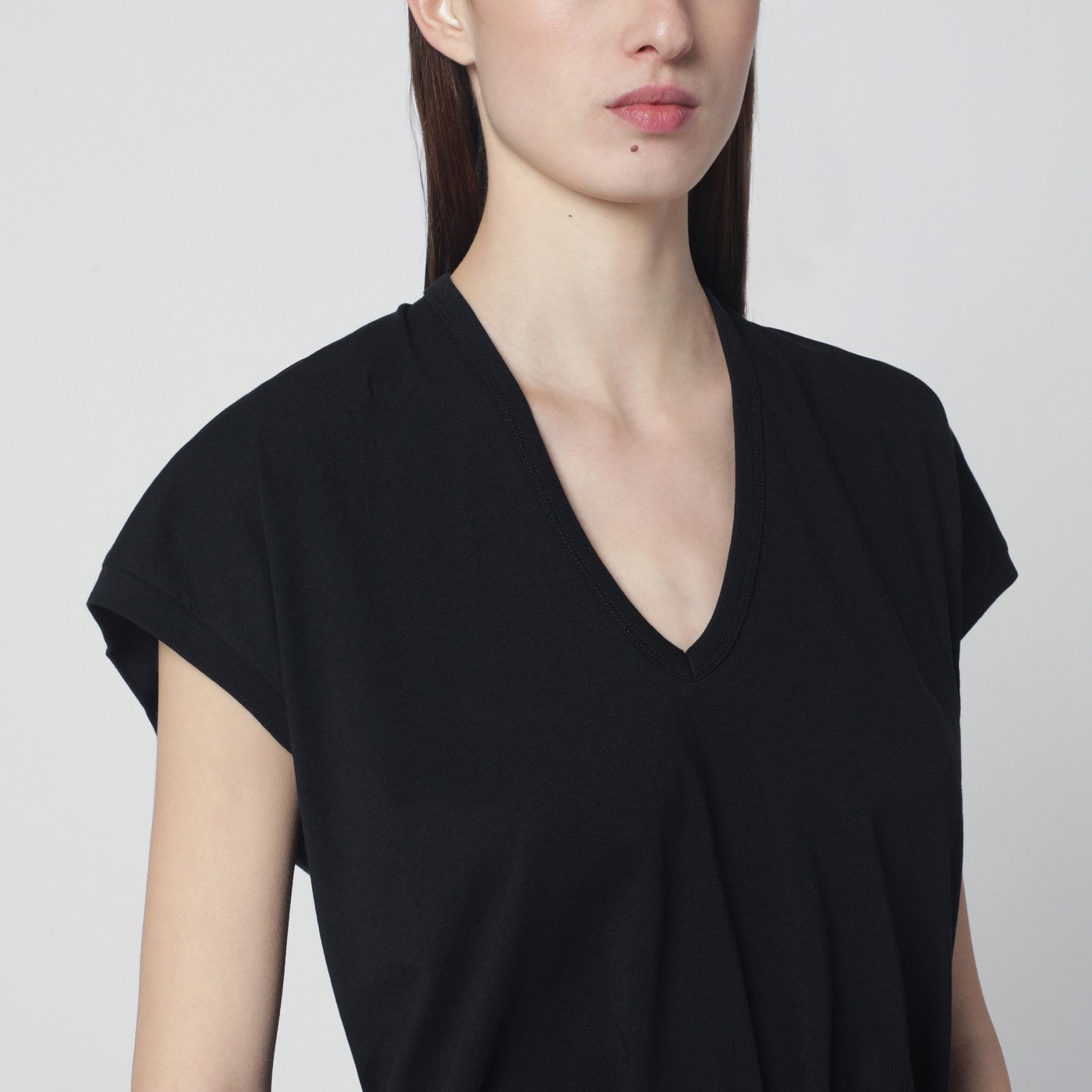 Dries Van Noten Black V-Neck T-Shirt Women DRIES VAN NOTEN