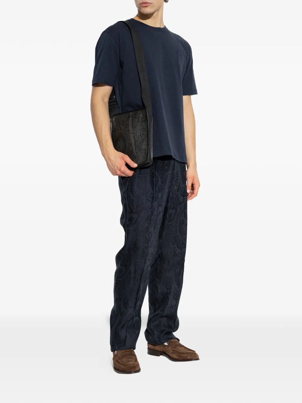 Etro Men Pegaso Embroidery Cotton T-Shirt ETRO