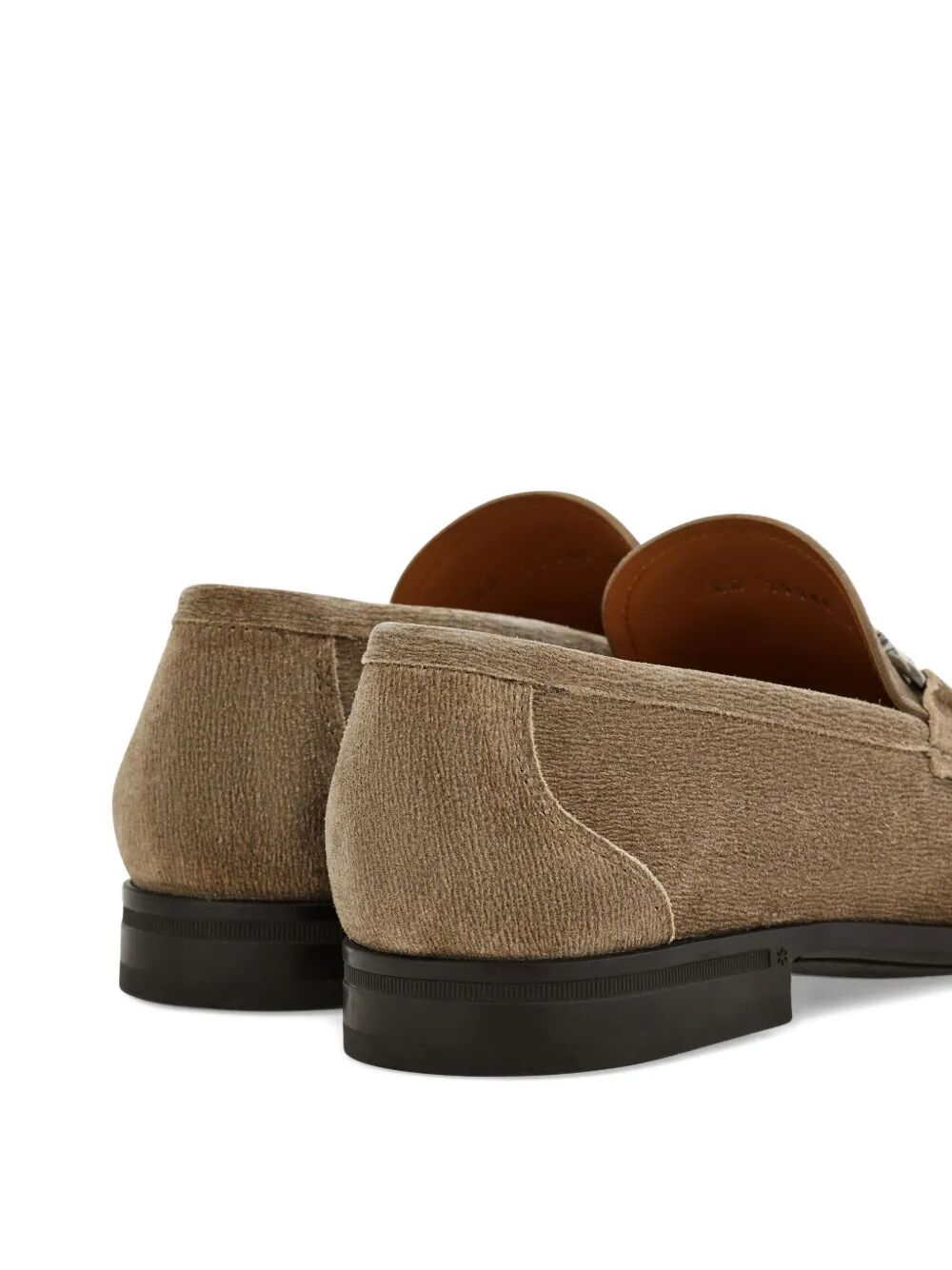 Ferragamo Men Grandioso2 Suede Loafers With Gancini Buckle FERRAGAMO