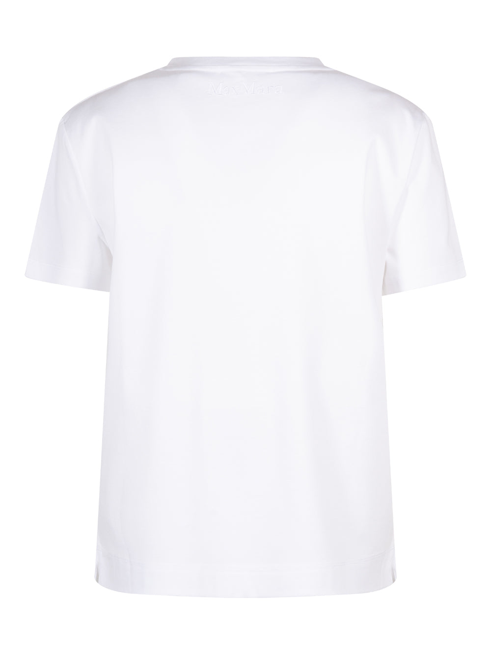Max Mara Women Cotton T-Shirt With Embroidered Logo On The Back MAX MARA