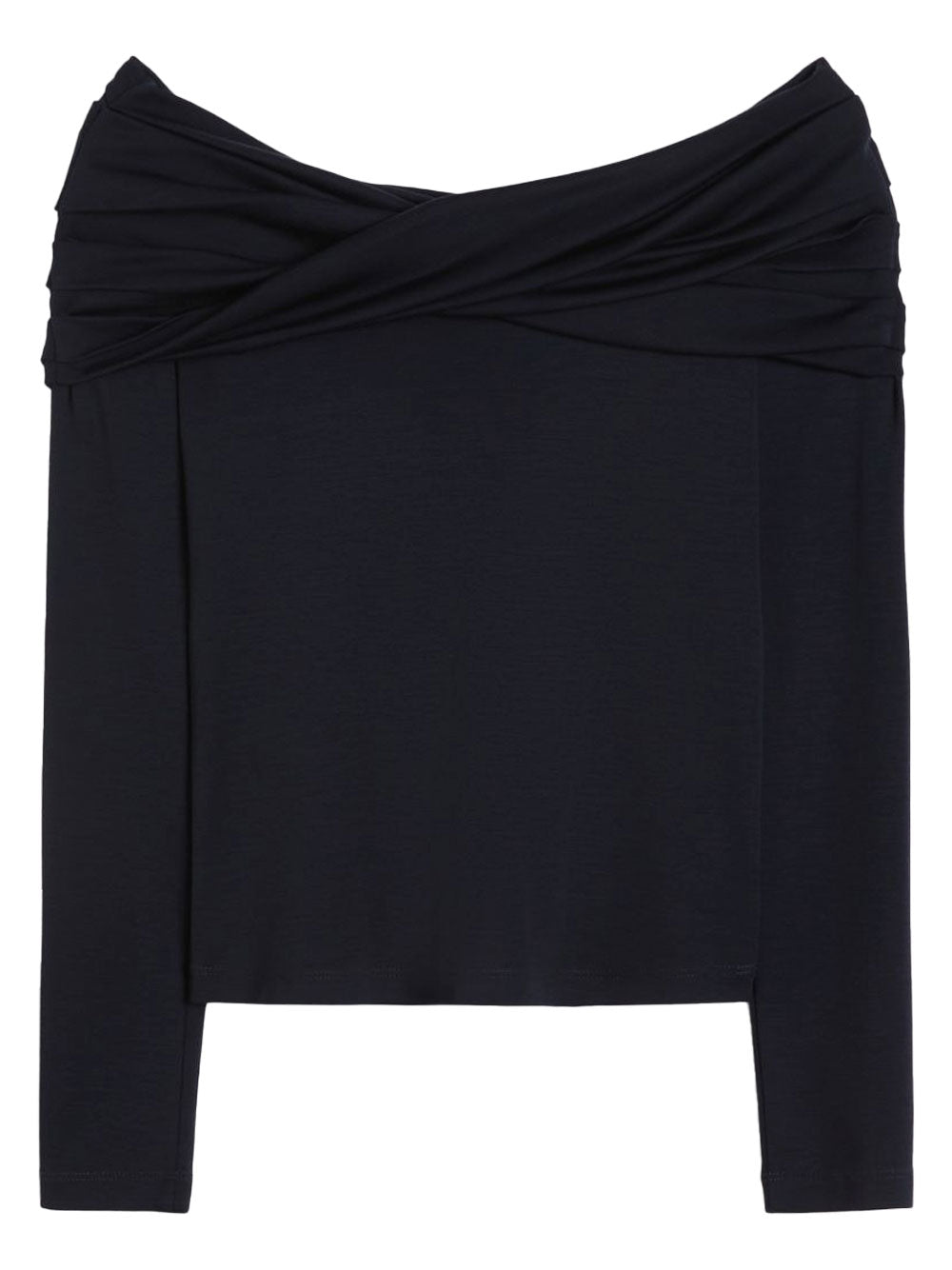 Max Mara Women Wool Off-The-Shoulder Draped Top MAX MARA