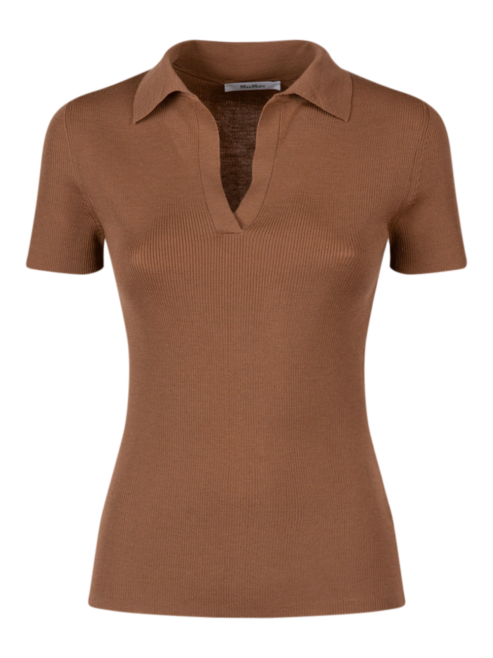 Max Mara Women Rib-Knit Wool Polo Shirt MAX MARA
