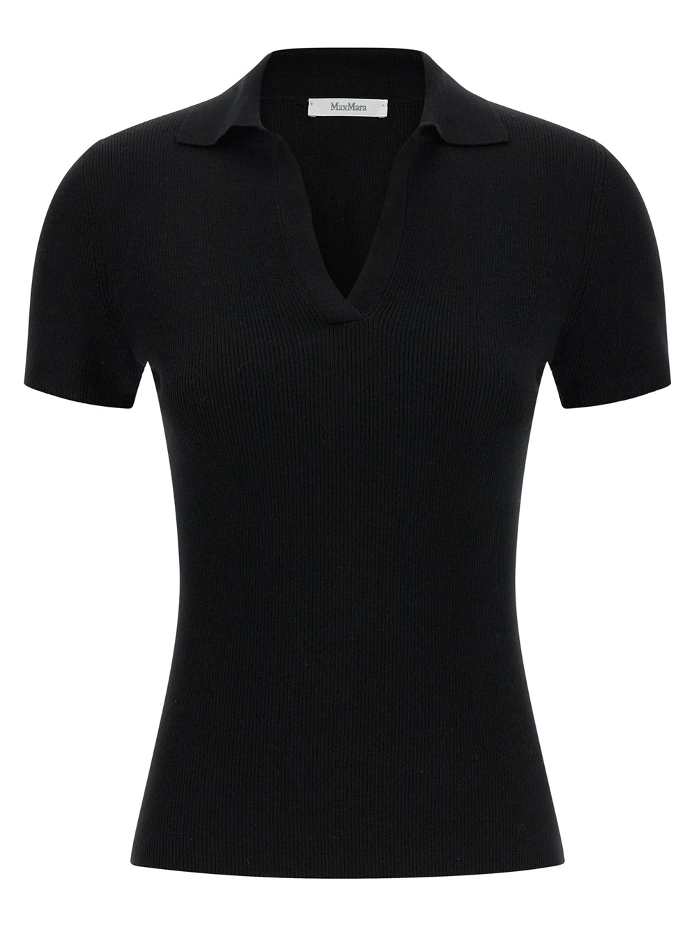 Max Mara Women Rib-Knit Wool Polo Shirt MAX MARA