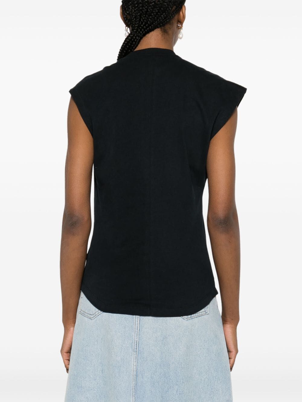 Isabel Marant Women Nayda Knot-Detail Asymmetric T-Shirt ISABEL MARANT