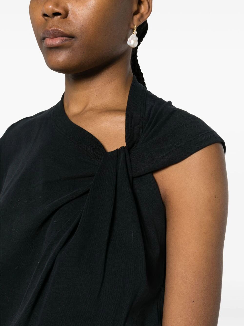 Isabel Marant Women Nayda Knot-Detail Asymmetric T-Shirt