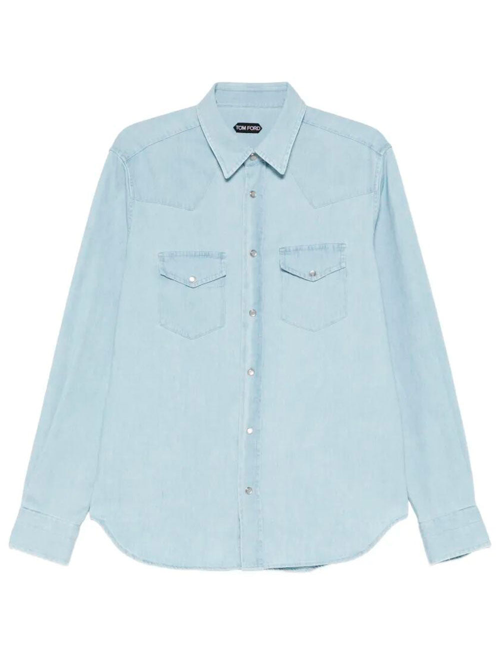 Tom Ford Men Denim Chambray Western Shirt TOM FORD