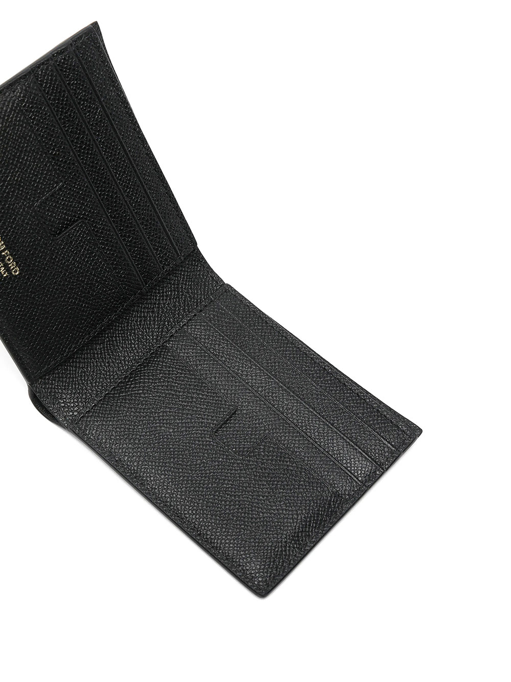 Tom Ford Men Bifold Leather Wallet With Metal Tf Logo TOM FORD