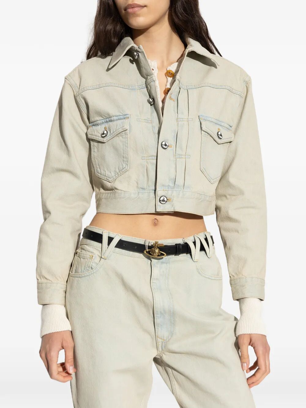 Vivienne Westwood Women Marlene Cropped Denim Jacket VIVIENNE WESTWOOD