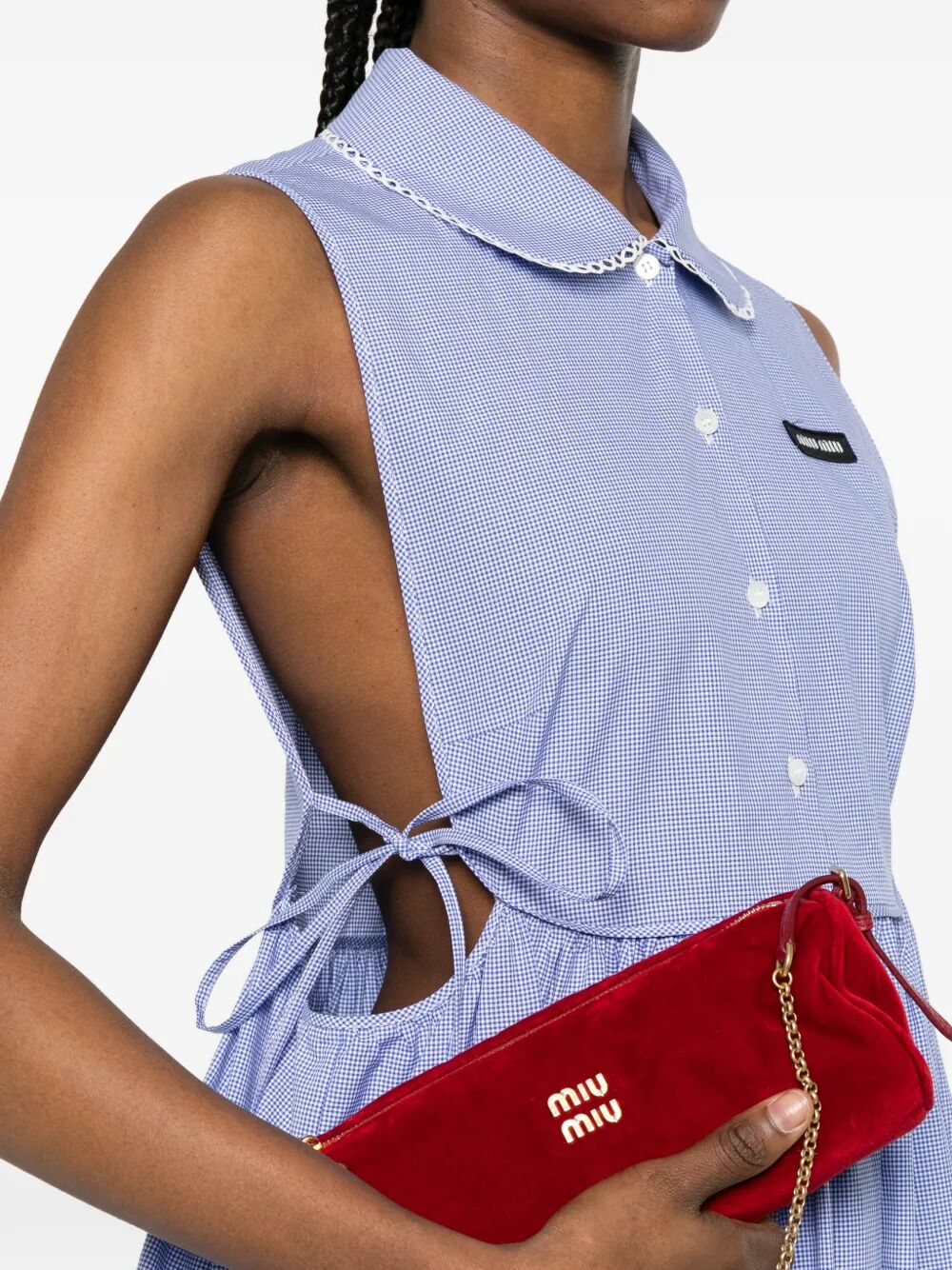 Miu Miu Women Vichy Cotton Dress MIU MIU