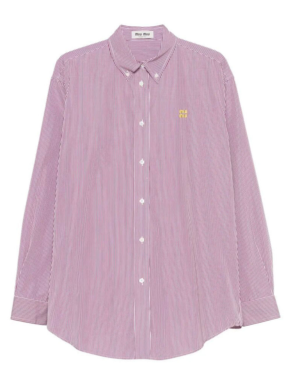 Miu Miu Women Vertical Stripe Cotton Shirt MIU MIU