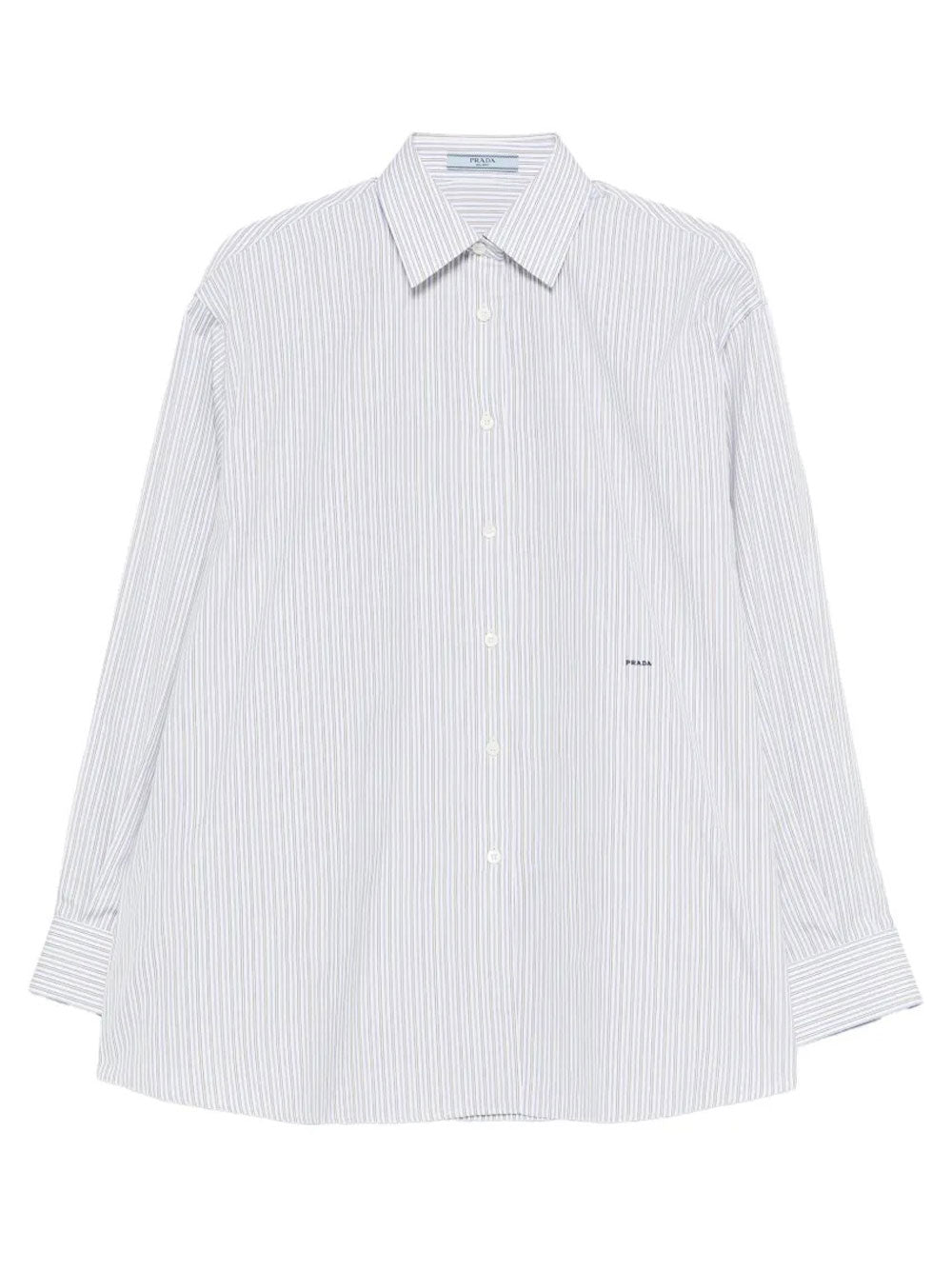 Prada Women Double-Stripe Cotton Poplin Shirt PRADA