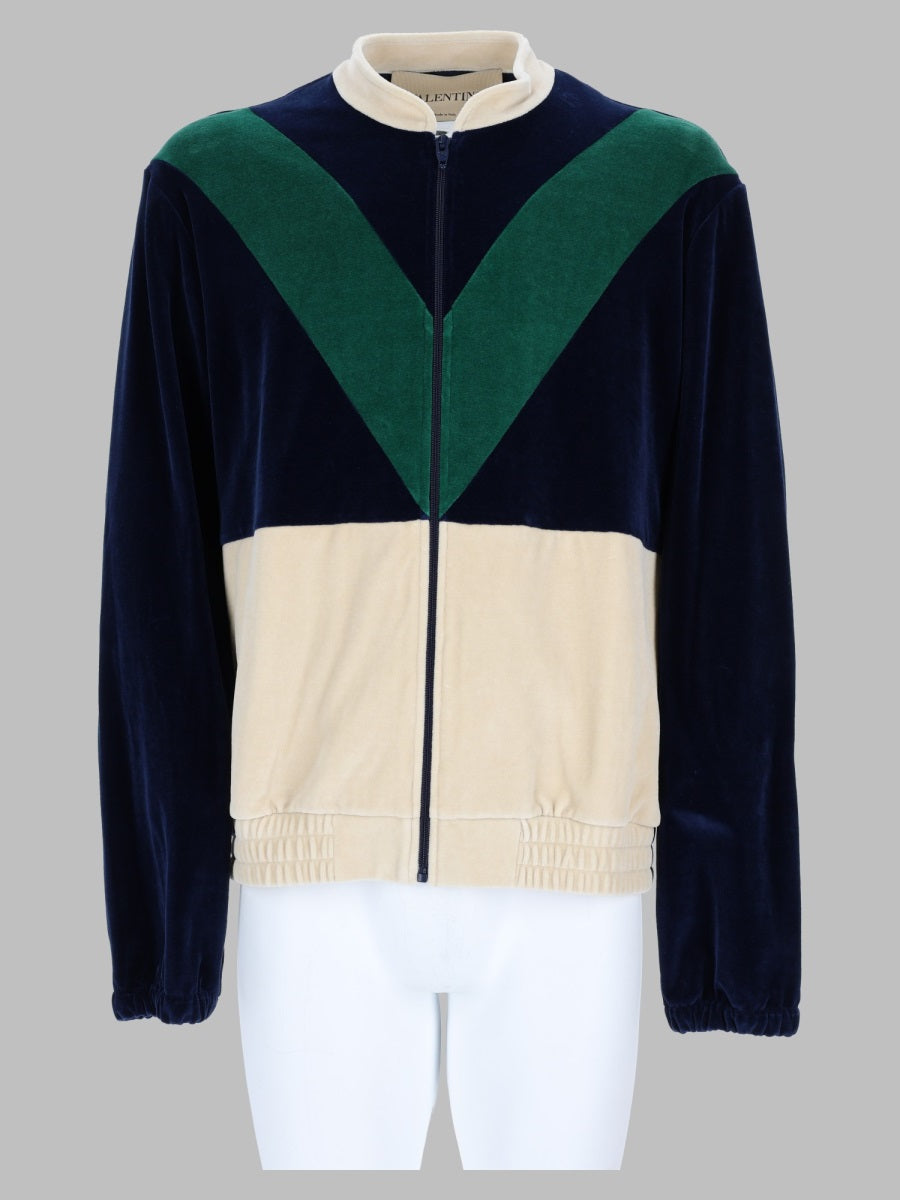 Valentino Men Felpa In Jersey Di Cotone Con Zip VALENTINO