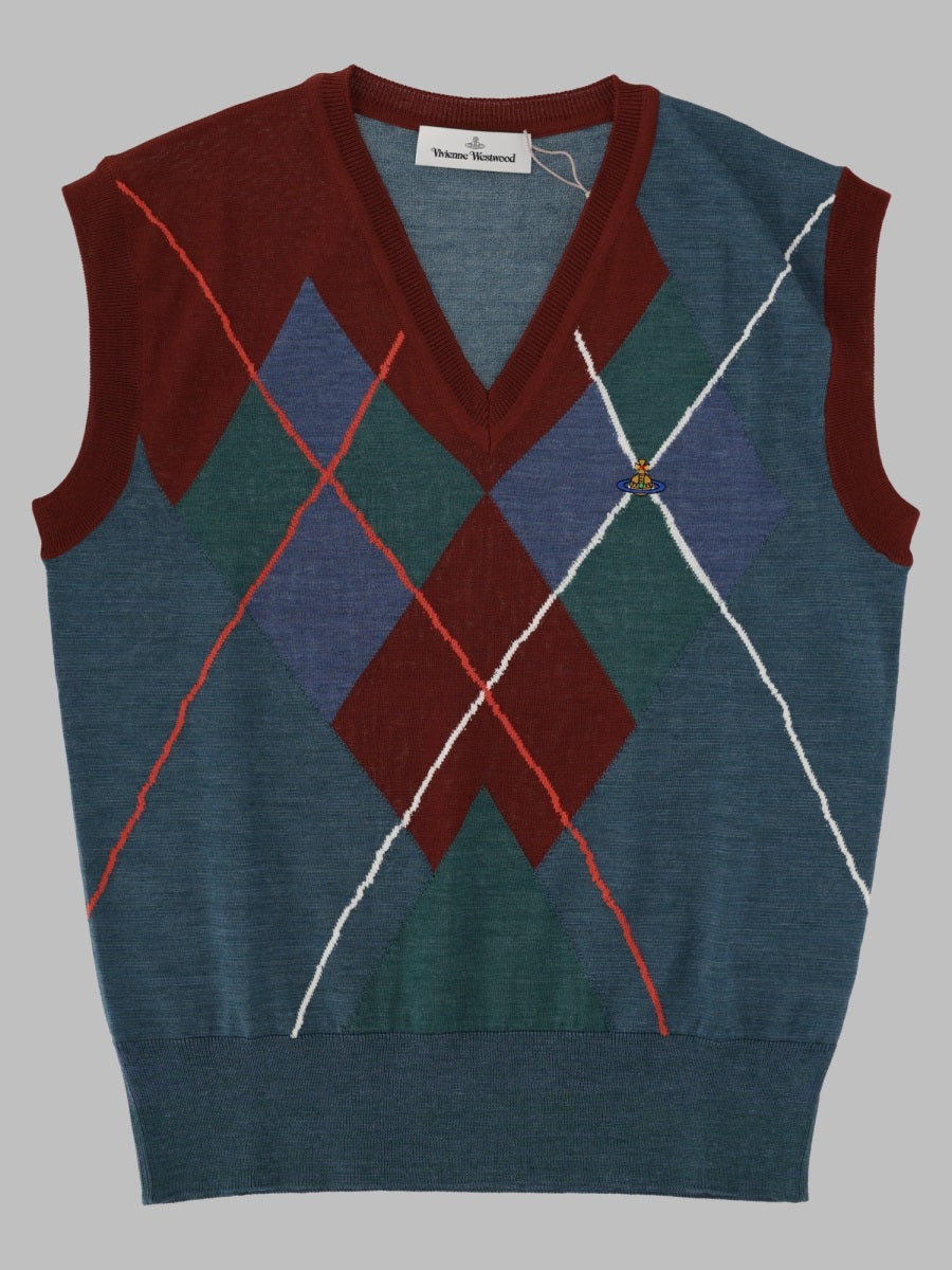 Vivienne Westwood Men Gilet "Argyle" In Lana VIVIENNE WESTWOOD