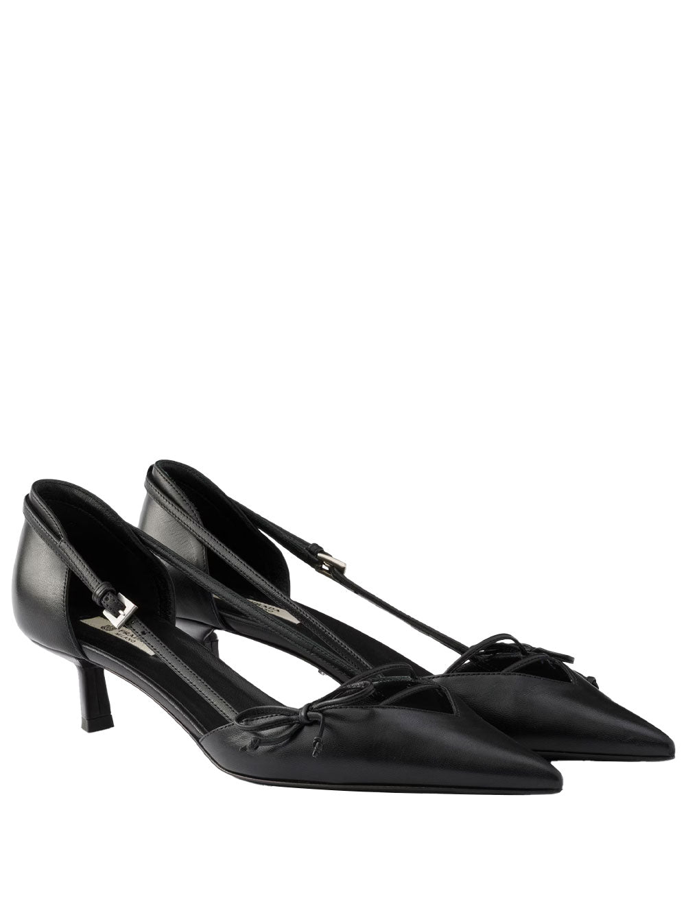 Prada Women Open-Side Leather Pumps PRADA