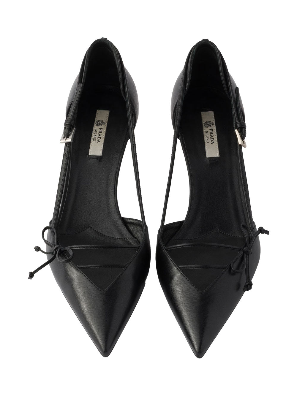 Prada Women Open-Side Leather Pumps PRADA