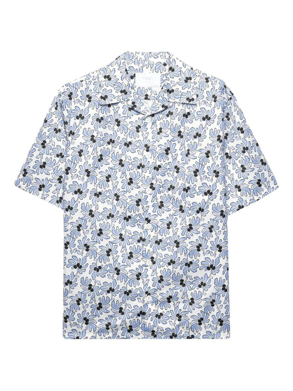 Prada Men Freesia-Print Cotton Blend Bowling Shirt PRADA